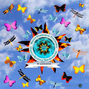 Red Flame Starburst RSD CRPS Dual Ice Circlet butterflies & dragonflies - clouds